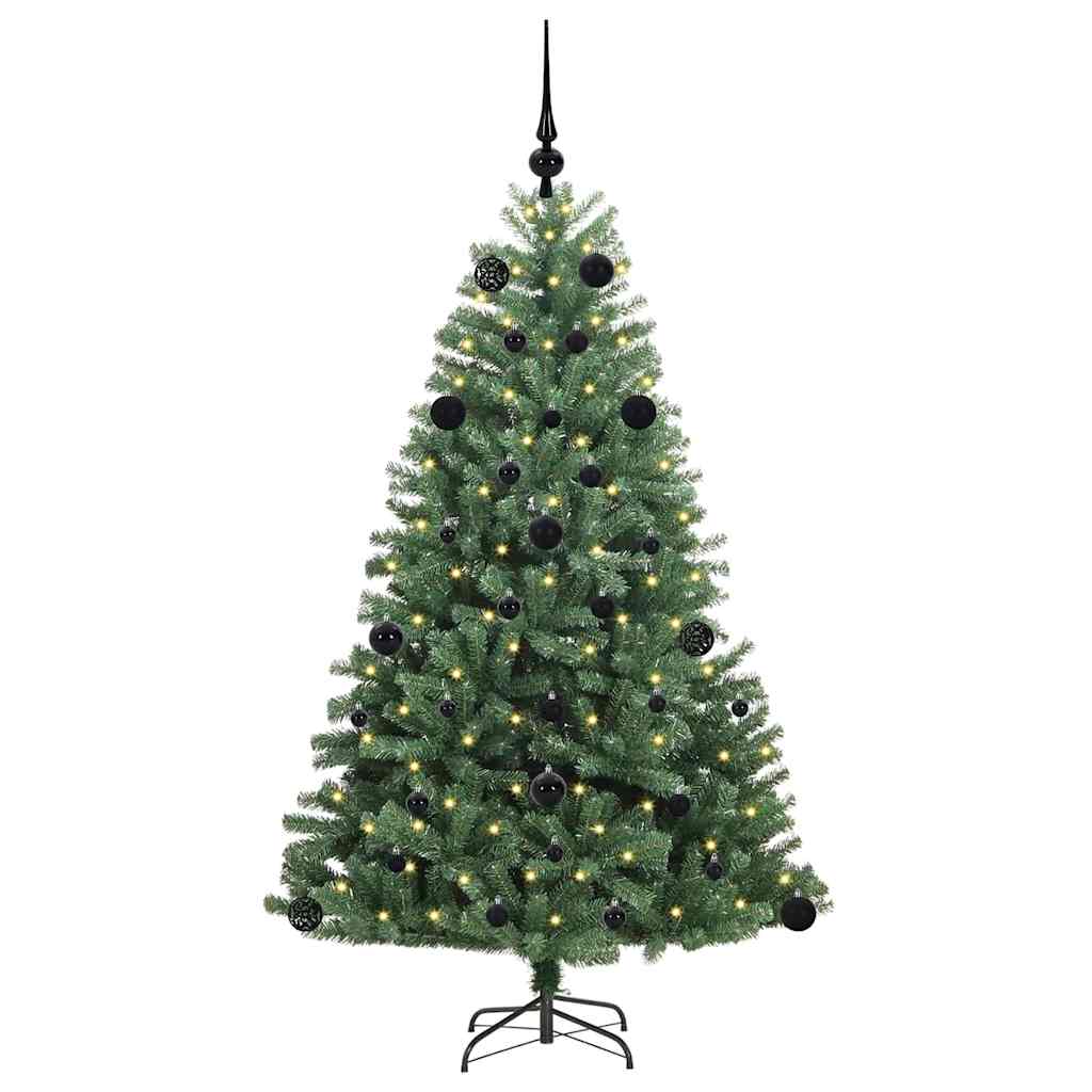 Kunstmatige Inklapbare Kerstboom Groen 150 cm PVC en Metaal