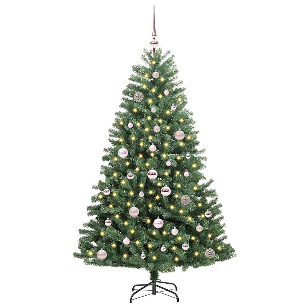 Kunstmatige Inklapbare Kerstboom Groen 150 cm PVC en Metaal