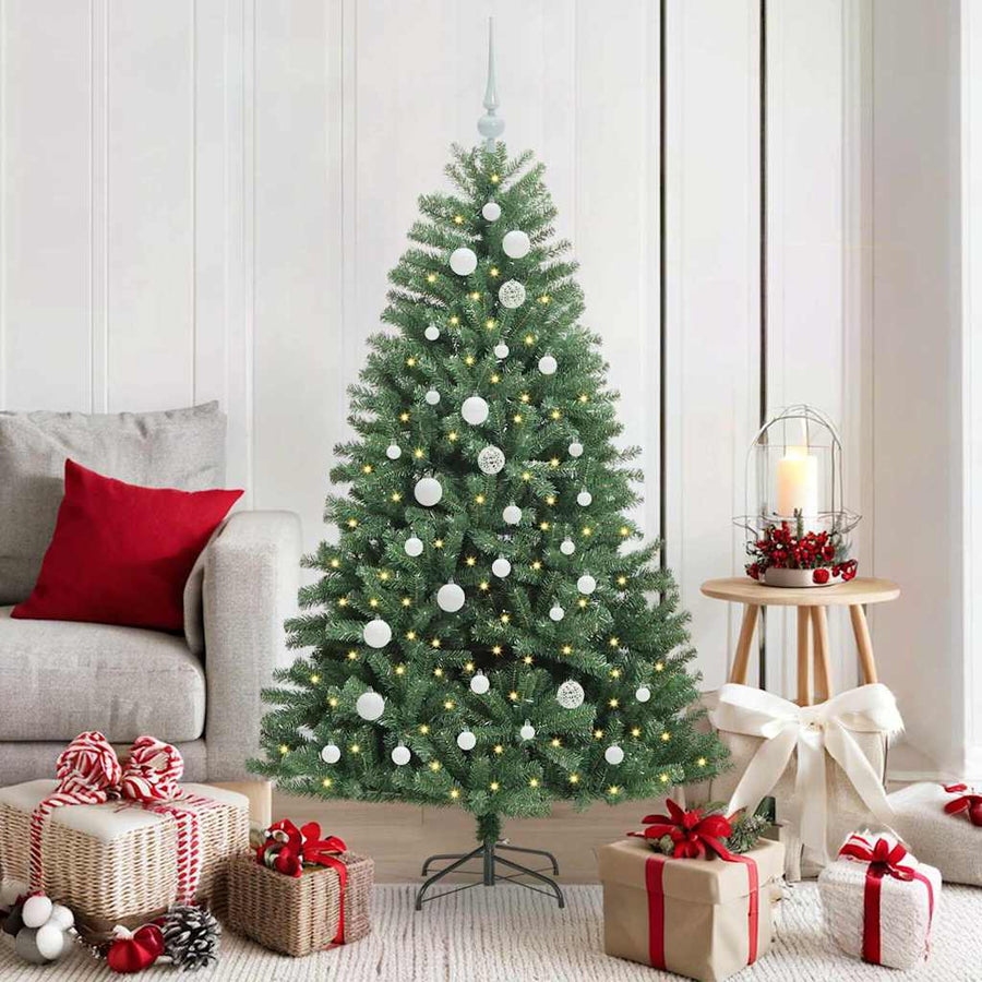 Kunstmatige Inklapbare Kerstboom Groen 150 cm PVC en Metaal