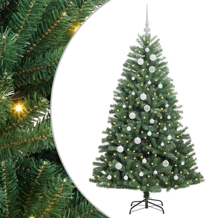 Kunstmatige Inklapbare Kerstboom Groen 150 cm PVC en Metaal