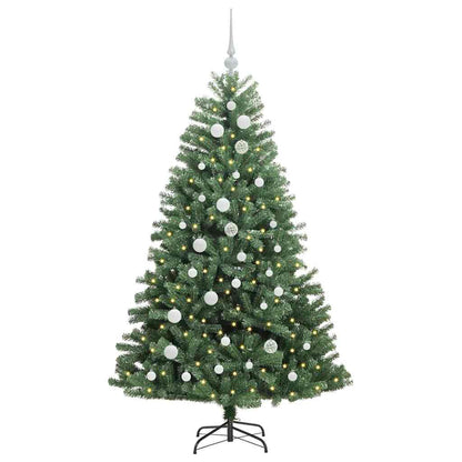 Kunstmatige Inklapbare Kerstboom Groen 150 cm PVC en Metaal