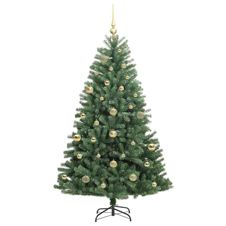 Kunstmatige Inklapbare Kerstboom Groen 150 cm PVC en Metaal