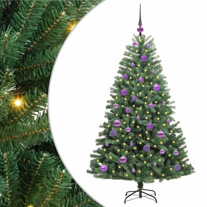 Kunstmatige Inklapbare Kerstboom Groen 150 cm PVC en Metaal