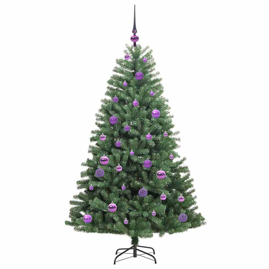 Kunstmatige Inklapbare Kerstboom Groen 150 cm PVC en Metaal