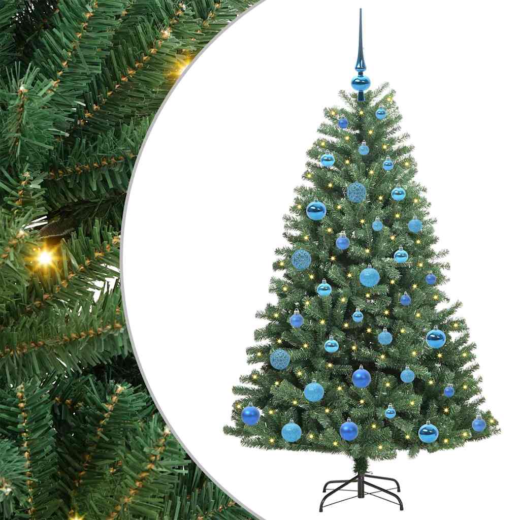 Kunstmatige Inklapbare Kerstboom Groen 150 cm PVC en Metaal