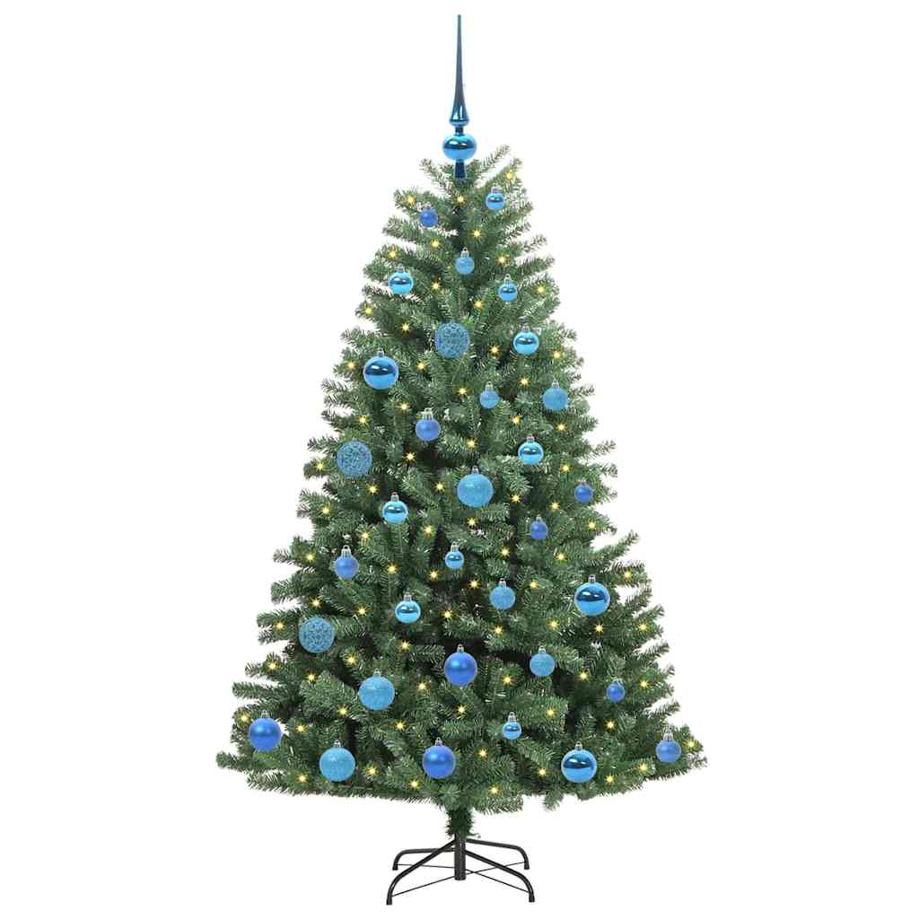 Kunstmatige Inklapbare Kerstboom Groen 150 cm PVC en Metaal