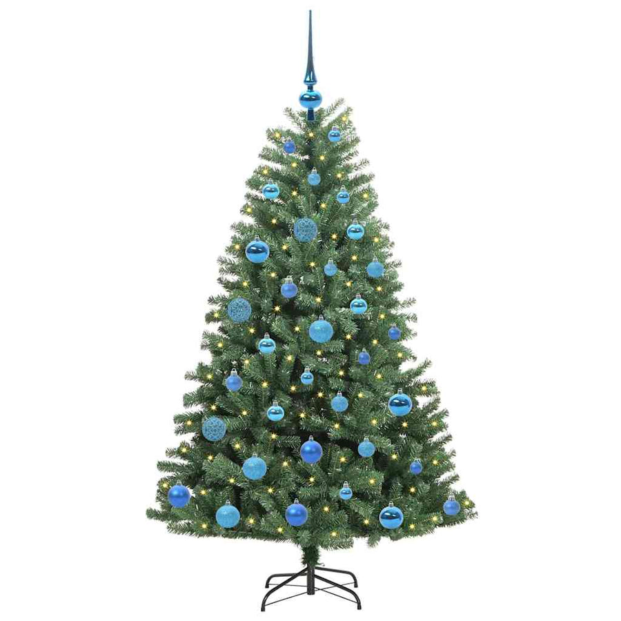 Kunstmatige Inklapbare Kerstboom Groen 150 cm PVC en Metaal