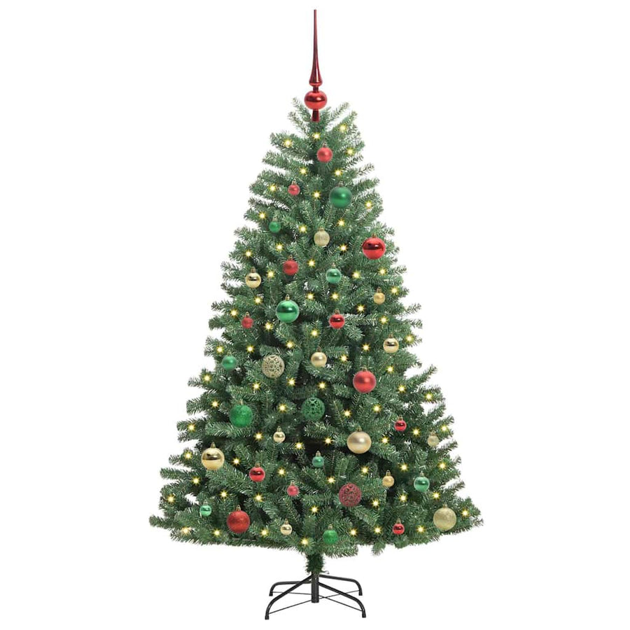 Kunstmatige Inklapbare Kerstboom Groen 150 cm PVC en Metaal