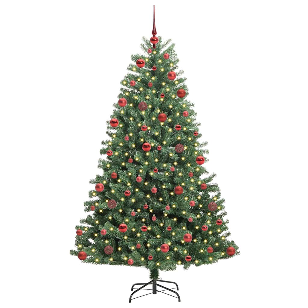 Kunstmatige Inklapbare Kerstboom Groen 180 cm PVC en Metaal