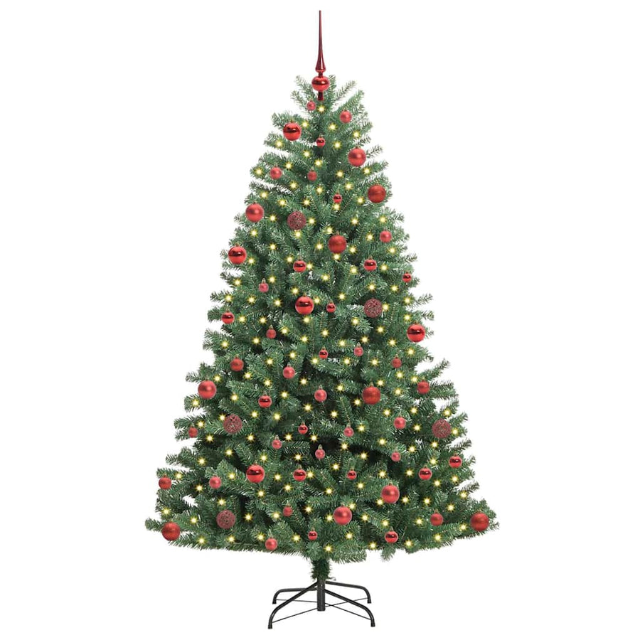 Kunstmatige Inklapbare Kerstboom Groen 180 cm PVC en Metaal