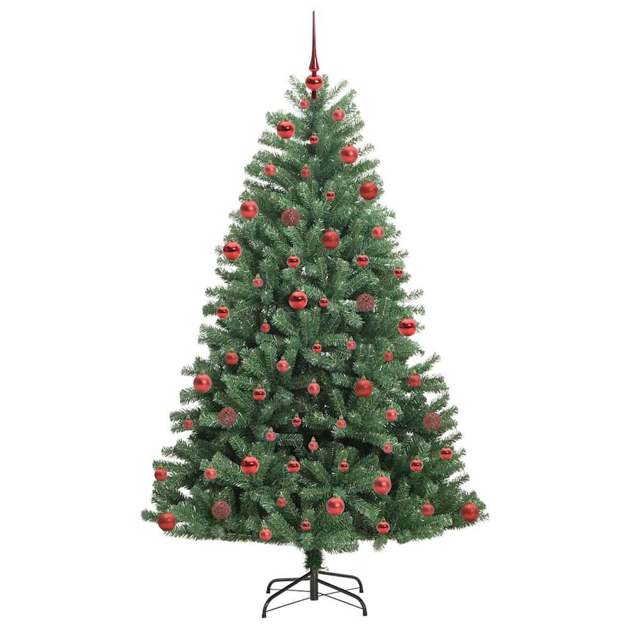 Kunstmatige Inklapbare Kerstboom Groen 180 cm PVC en Metaal