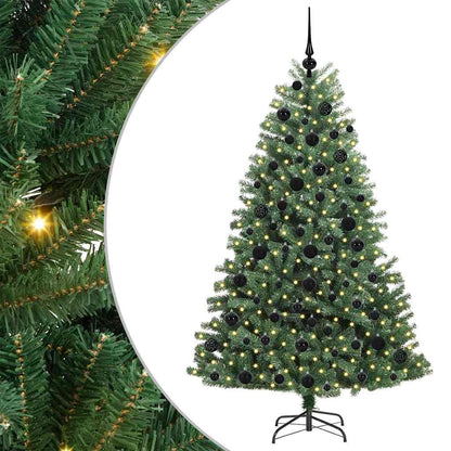 Kunstmatige Inklapbare Kerstboom Groen 180 cm PVC en Metaal