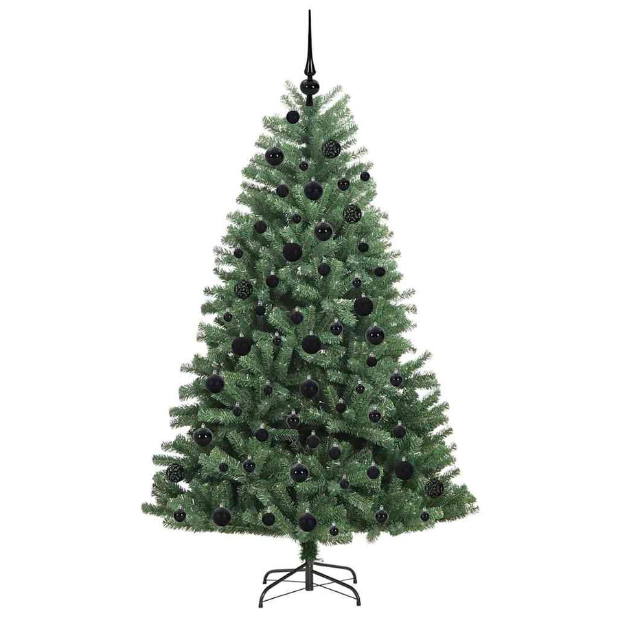Kunstmatige Inklapbare Kerstboom Groen 180 cm PVC en Metaal