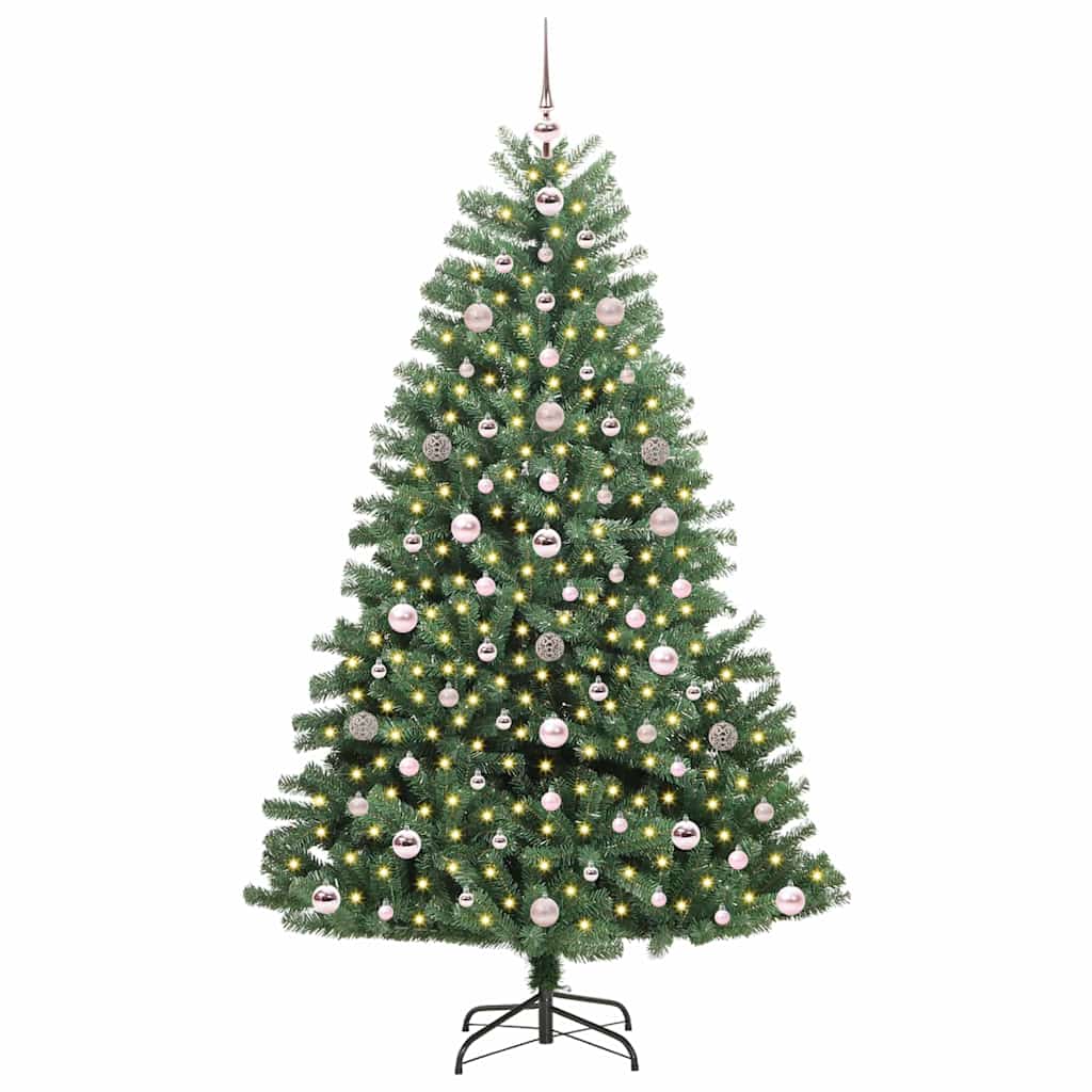 Kunstmatige Inklapbare Kerstboom Groen 180 cm PVC en Metaal