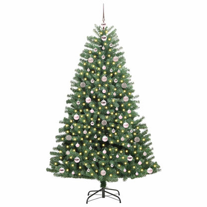 Kunstmatige Inklapbare Kerstboom Groen 180 cm PVC en Metaal