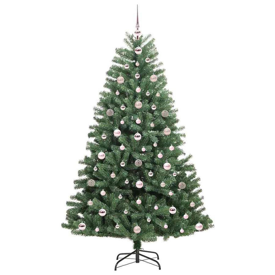 Kunstmatige Inklapbare Kerstboom Groen 180 cm PVC en Metaal