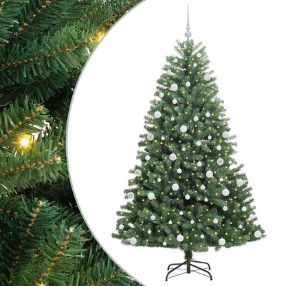 Kunstmatige Inklapbare Kerstboom Groen 180 cm PVC en Metaal