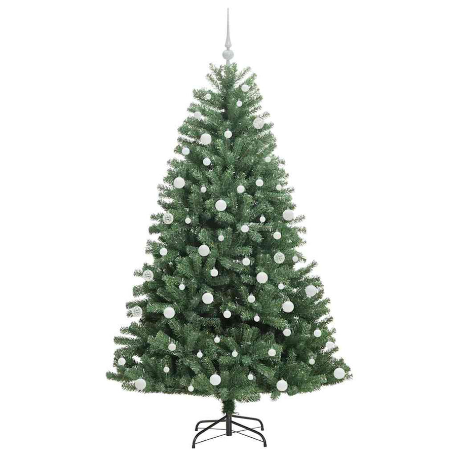 Kunstmatige Inklapbare Kerstboom Groen 180 cm PVC en Metaal
