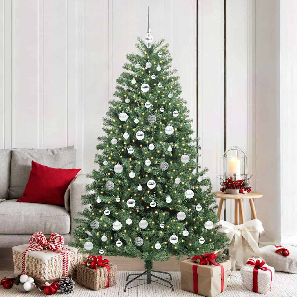 Kunstmatige Inklapbare Kerstboom Groen 180 cm PVC en Metaal