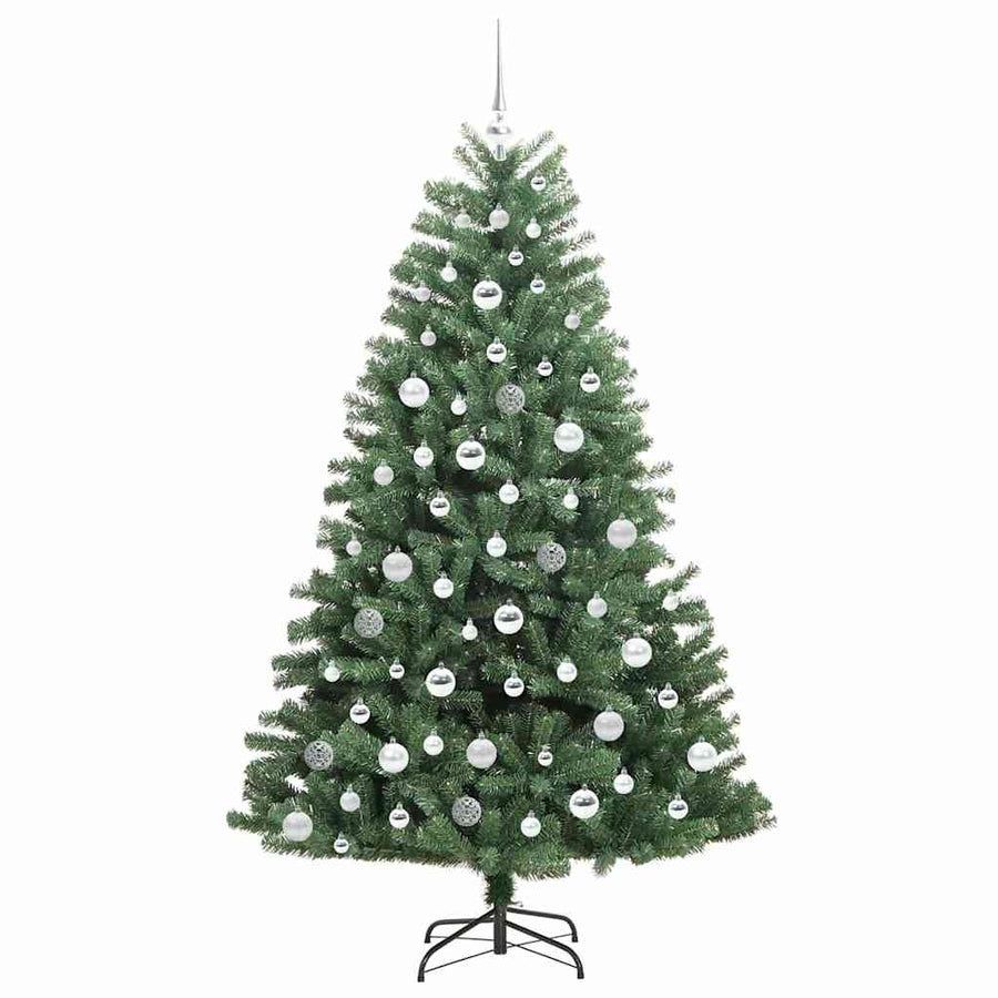 Kunstmatige Inklapbare Kerstboom Groen 180 cm PVC en Metaal
