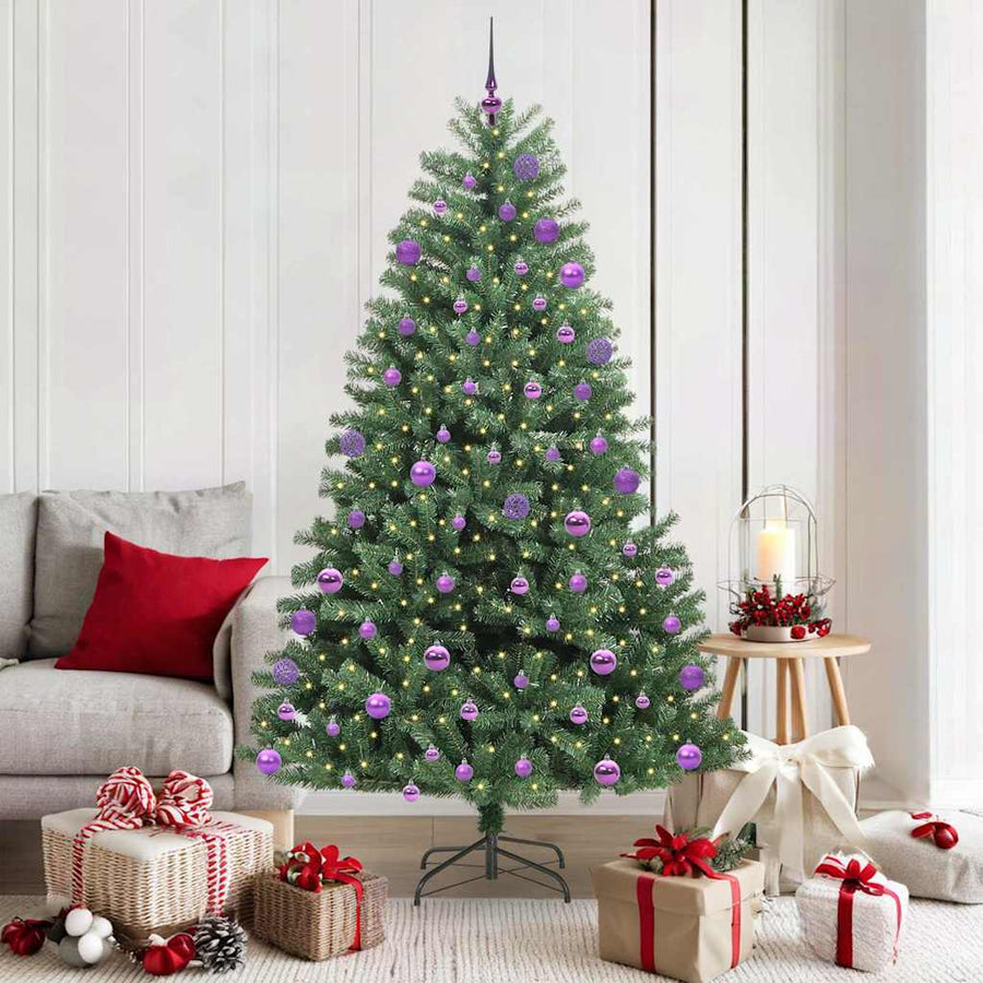 Kunstmatige Inklapbare Kerstboom Groen 180 cm PVC en Metaal