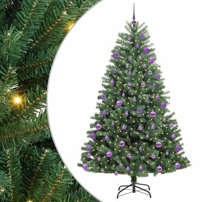Kunstmatige Inklapbare Kerstboom Groen 180 cm PVC en Metaal