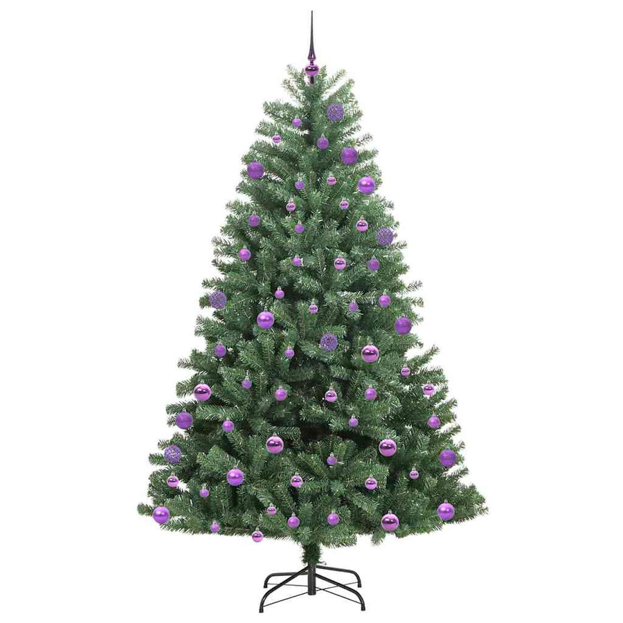 Kunstmatige Inklapbare Kerstboom Groen 180 cm PVC en Metaal