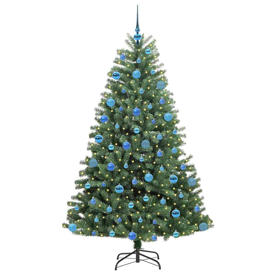 Kunstmatige Inklapbare Kerstboom Groen 180 cm PVC en Metaal