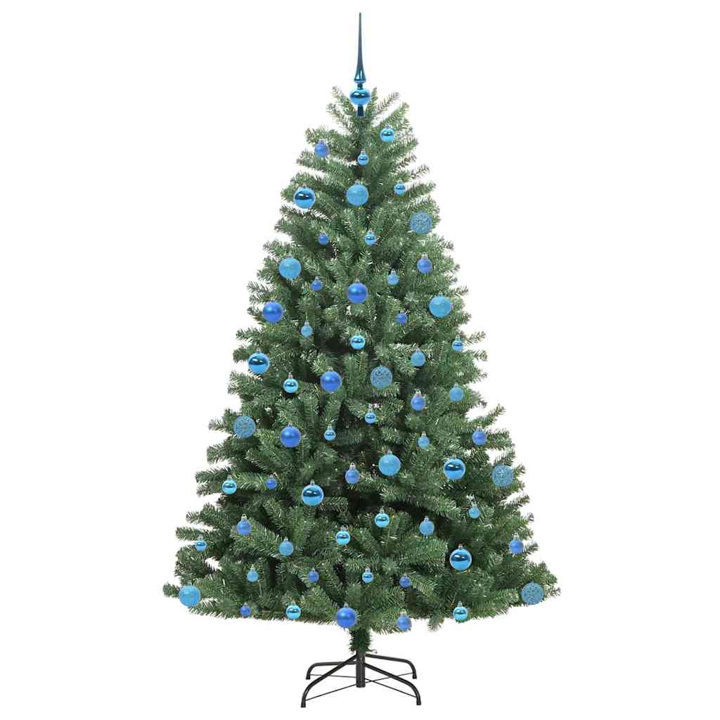 Kunstmatige Inklapbare Kerstboom Groen 180 cm PVC en Metaal