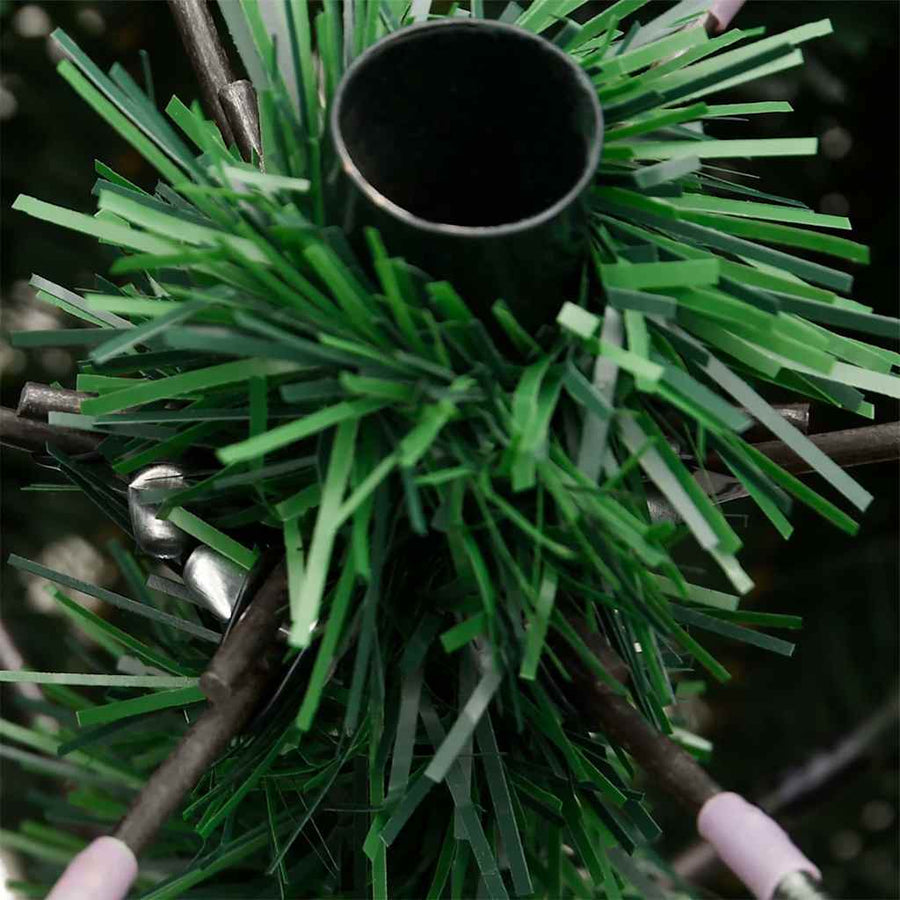Kunstmatige Inklapbare Kerstboom Groen 210 cm PVC en Metaal