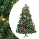 Kerstboom kunst 210 cm groen PVC metaal inklapbaar