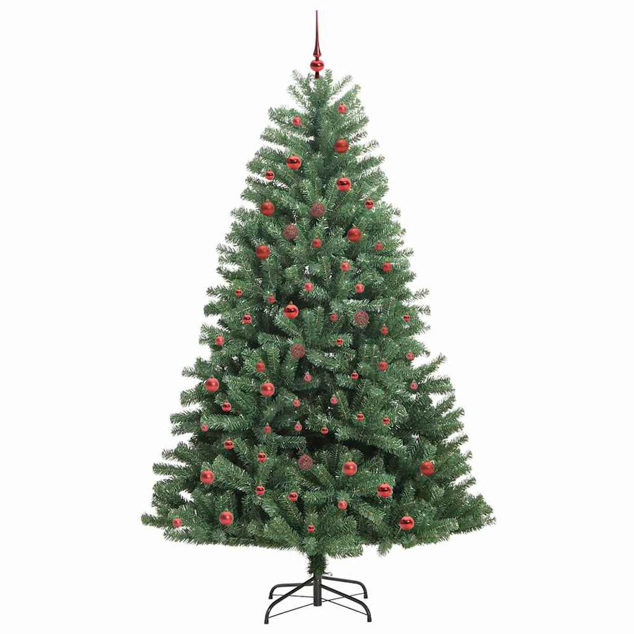 Kunstmatige Inklapbare Kerstboom Groen 210 cm PVC en Metaal