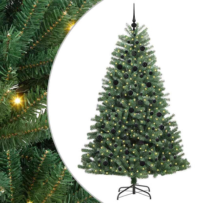 Kunstmatige Inklapbare Kerstboom Groen 210 cm PVC en Metaal