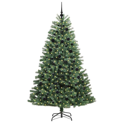 Kunstmatige Inklapbare Kerstboom Groen 210 cm PVC en Metaal