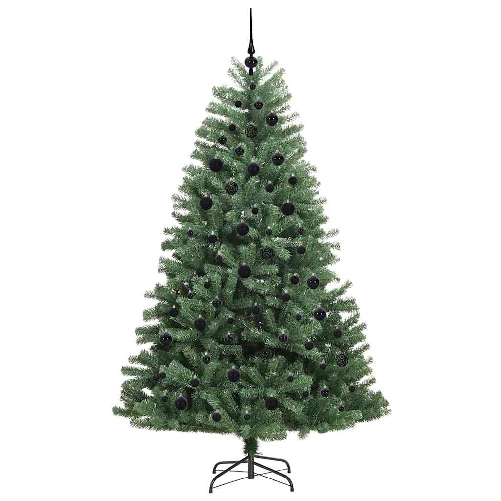 Kunstmatige Inklapbare Kerstboom Groen 210 cm PVC en Metaal