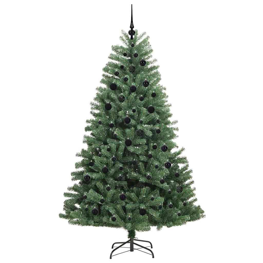Kunstmatige Inklapbare Kerstboom Groen 210 cm PVC en Metaal