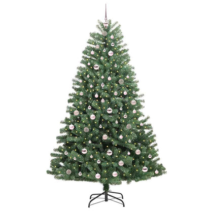 Kunstmatige Inklapbare Kerstboom Groen 210 cm PVC en Metaal