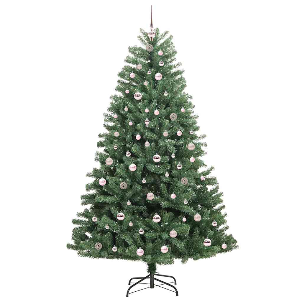 Kunstmatige Inklapbare Kerstboom Groen 210 cm PVC en Metaal