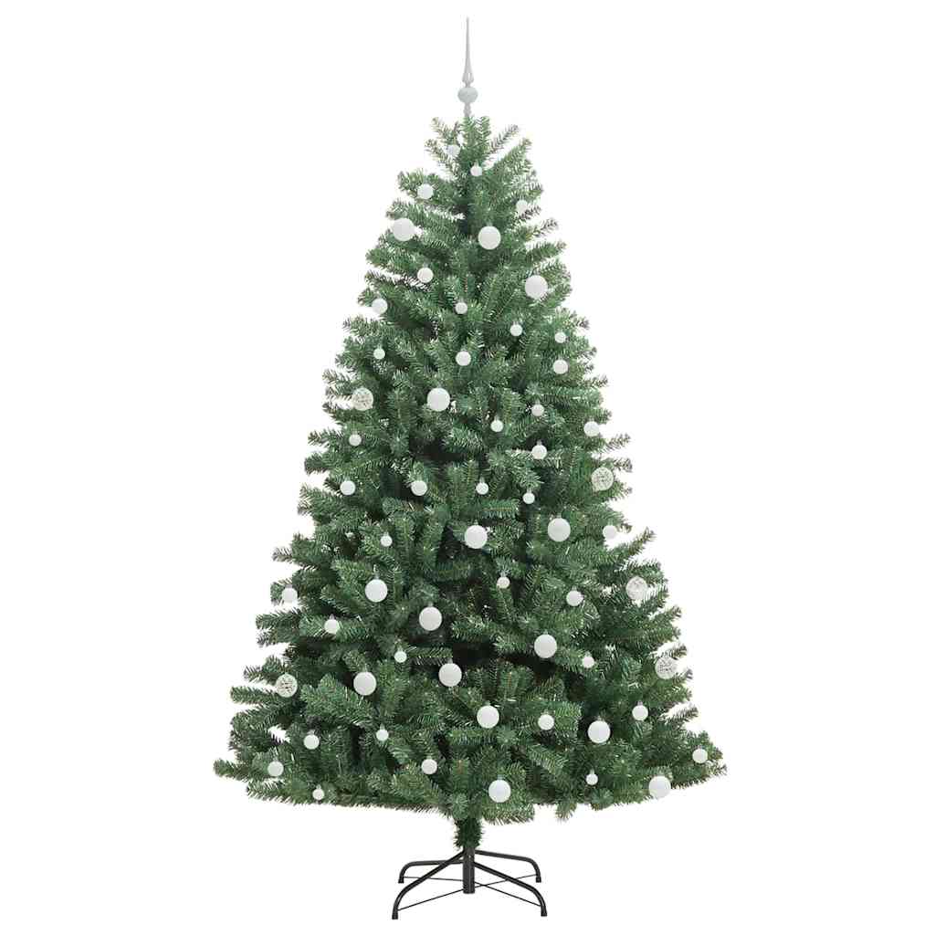 Kunstmatige Inklapbare Kerstboom Groen 210 cm PVC en Metaal