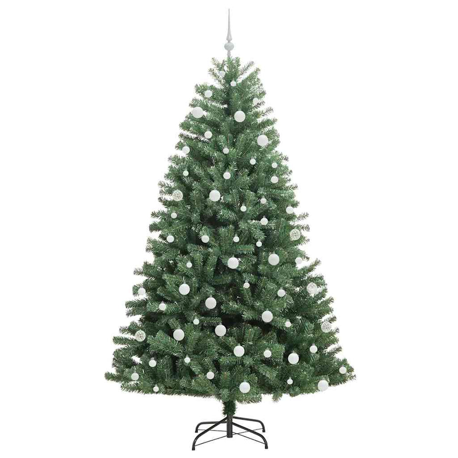Kunstmatige Inklapbare Kerstboom Groen 210 cm PVC en Metaal