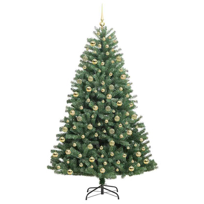 Kunstmatige Inklapbare Kerstboom Groen 210 cm PVC en Metaal