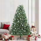 Kerstboom kunst 210 cm groen inklapbaar PVC metaal