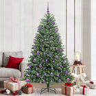 Kerstboom 210 cm groen inklapbaar PVC metaal