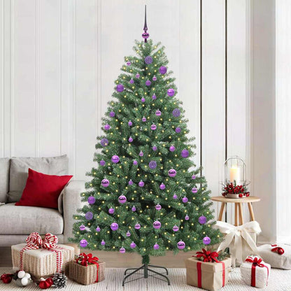 Kunstmatige Inklapbare Kerstboom Groen 210 cm PVC en Metaal