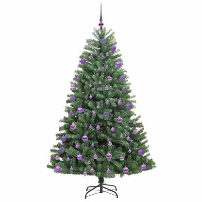Kunstmatige Inklapbare Kerstboom Groen 210 cm PVC en Metaal