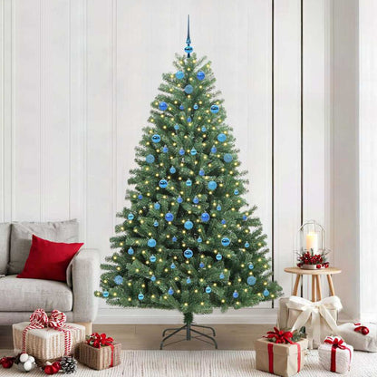 Kunstmatige Inklapbare Kerstboom Groen 210 cm PVC en Metaal