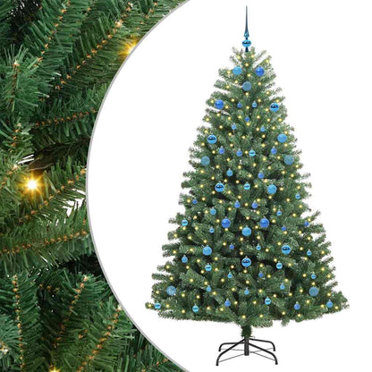 Kunstmatige Inklapbare Kerstboom Groen 210 cm PVC en Metaal