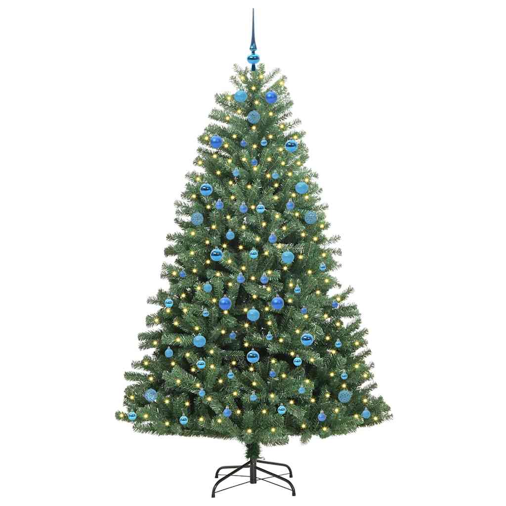 Kunstmatige Inklapbare Kerstboom Groen 210 cm PVC en Metaal