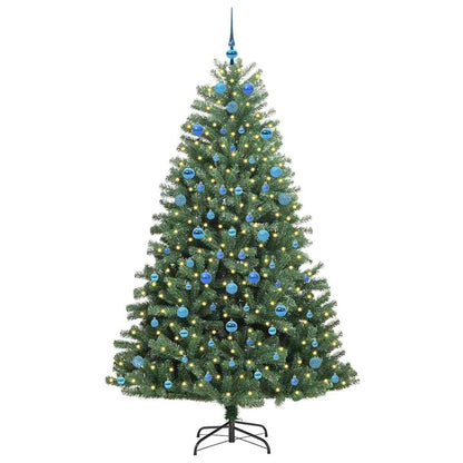 Kunstmatige Inklapbare Kerstboom Groen 210 cm PVC en Metaal