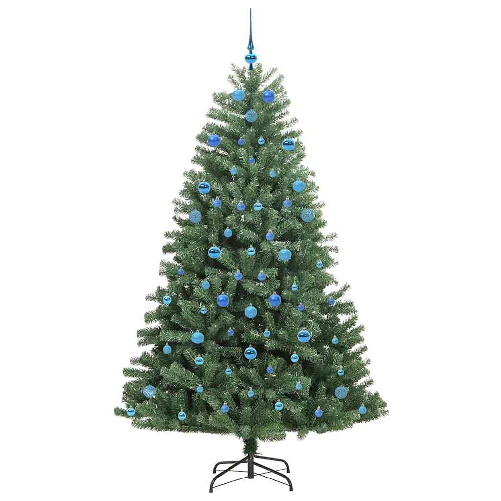 Kunstmatige Inklapbare Kerstboom Groen 210 cm PVC en Metaal
